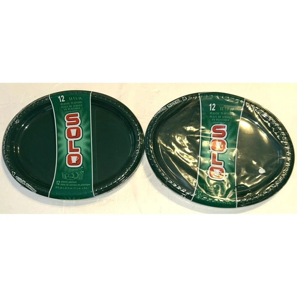 SOLO PLATES 12 Plates Ultra Green 11 1/4